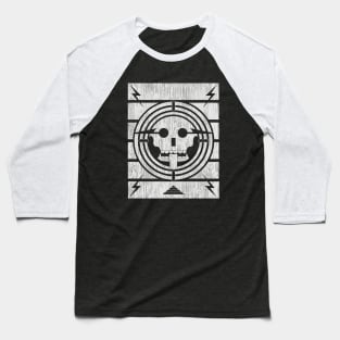 Face of Death Radio-White Distressed Baseball T-Shirt